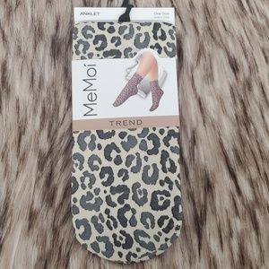 MEMOí Leopard Sand  Anklet Fashion Socks